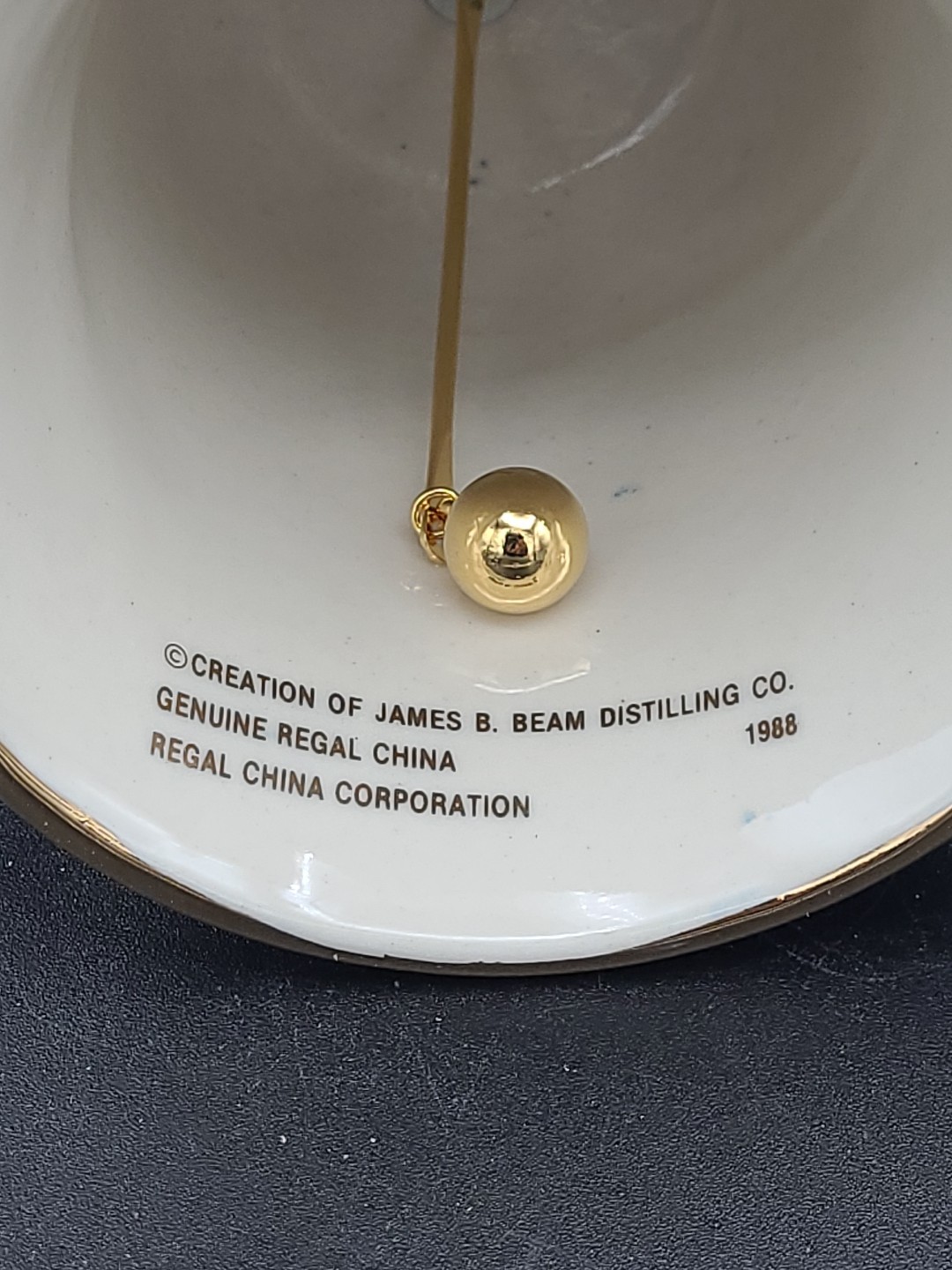 1988 Jim Beam Distillery, Co. Christmas Bell Snowflake ~ EMPTY ~ IN ORIGINAL BOX