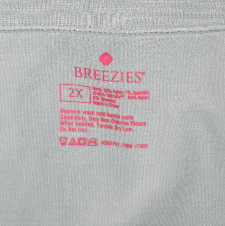 Breezies Sin Costuras Control Pierna Larga Panty Prendas Modeladoras Faja Modeladora Plateada Plus 2X Foto 4 de 4