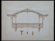 CAP BRETON, WOODEN FRAME - ENGRAVING 1880 - 