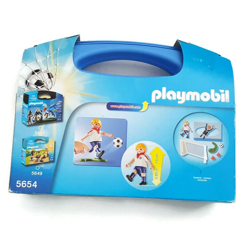 Playmobil Soccer Shootout Carry Case 5654 Fútbol Joueur Soccer Football  Fußball 