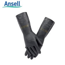 1 Pair AAnsell Neotop 29-500 Men Gauntlets Neoprene Chemical Black Work Gloves