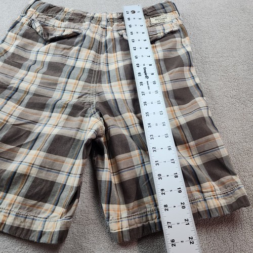 ABERCROMBIE & FITCH Mens 30 Plaid Cotton Shorts Brown Blue Casual Summer - Picture 4 of 9