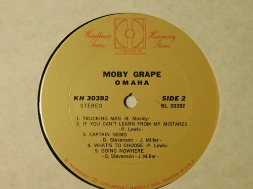 LP Moby Grape "Omaha" Headliner Series Harmony House KH 30392 - Picture 5 of 5