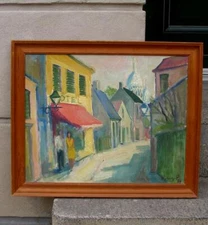 Dyrberg-Petersen (1908) Young lovers at Montmartre, Paris. Dated 1954