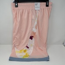 Nike Shorts Men s Sz L Basketball Dri-Fit DH7375 610 Pink Floral Swoosh New