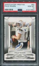 PSA 10 GEM MINT 2009 PLAYOFF PRESTIGE PHILIP RIVERS #80 CHARGERS 17953 B195