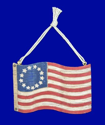 2001 AMERICA FOR ME! FLAG HALLMARK KEEPSAKE ORNAMENT IN BOX