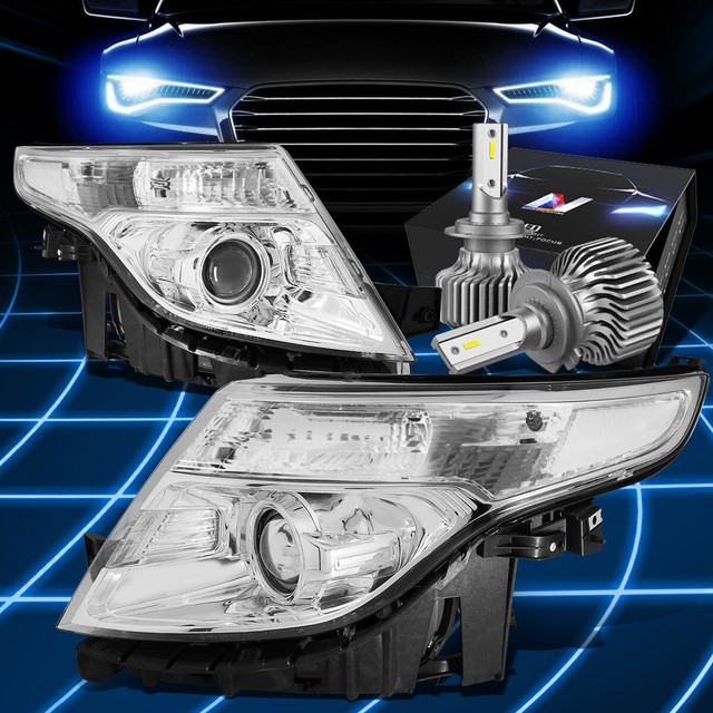 Fit 20112015 Ford Explorer Projector Headlight Lamp W/LED Kit Slim