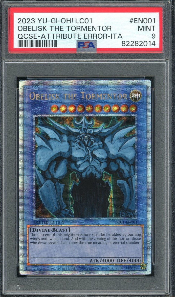 PSA 9 2023 Yu-Gi-Oh! LC01 25th Obelisk The Tormentor QCSE Att