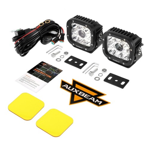 AUXBEAM 4" INCH LED Driving Light Fog Pods Offroad Fog Kit For Ford Bronco 2021+ - Picture 11 of 12