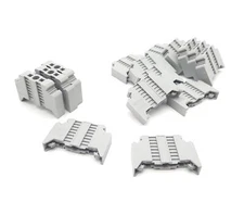 Lot of 15 Phoenix Contact Type E/NS 35 N Terminal End Clamps, DIN Rail Mount