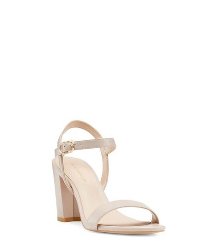 NEW Box Siz 8 Stuart Weitzman Dancer 75 Leather Block Sandal Dolce Taupe  Wedding 194664837055 | eBay