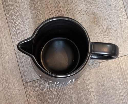 Rae Dunn Artisan Collection by Magenta Black Syrup Pitcher 5" - Picture 5 of 7