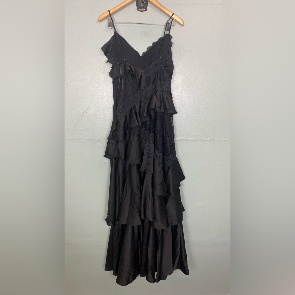 chinese dress ladies Vivienne Lace Ruffle Maxi Dress