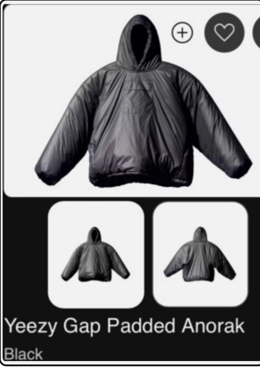 Yeezy Gap Engineered By Balenciaga Cappuccio Anorak Imbottito Taglia Large