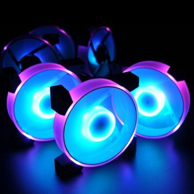 Aigo DarkFlash C7 ARGB Aura Sync 120mm PC Gehäuselüfter Set mit Fernbedienung