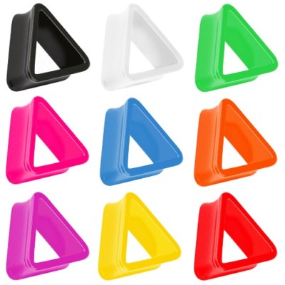 Flesh Ohr Tunnel Plug Piercing Hollow Triangle Dreieck Double Flared Kunststoff
