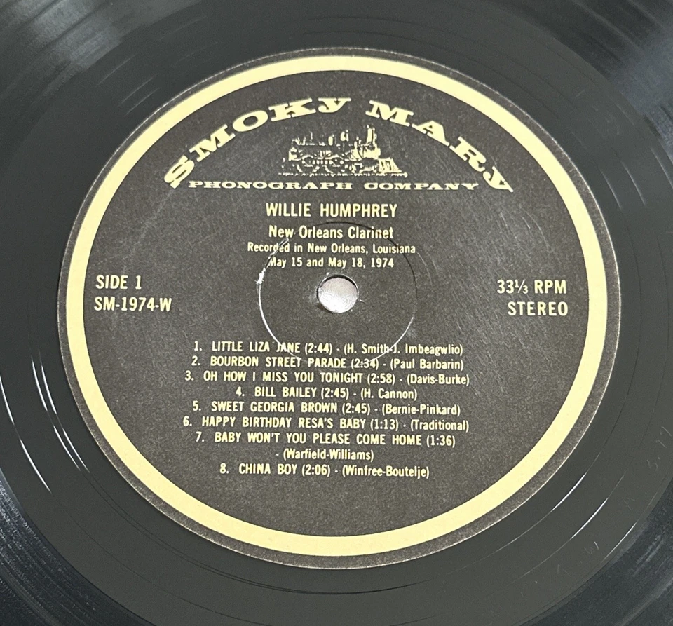 Willie Humphrey – New Orleans Clarinet Jazz Blues Lp Vinyl Record Ex / Ex - Image 4 of 4