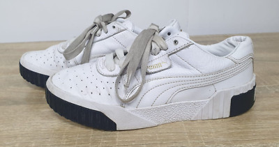 Puma Cali Damen Weiß Leder Low Top Sneaker - UK 4 EU 37, Style 369155-04