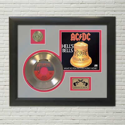 AC/DC Hell's Bells Framed Gold 45 Record Display | eBay
