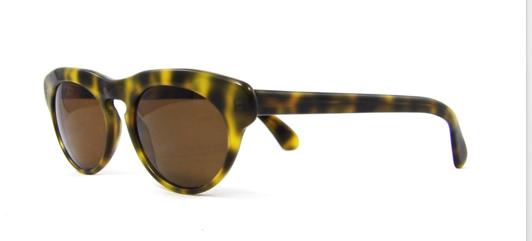 Lunettes De Soleil Vintage Club LA 8604 - Forme Ovale Tortue, Couleur Havane, Métal, Fabriqué En Italie, Neuves