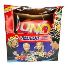 Vintage Mattel 1998 UNO Attack Game WORKS Electronic Card Launcher & Sound Alert