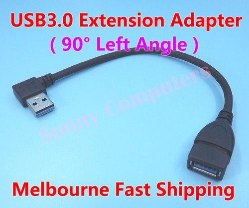 2x USB 3.0 Adapter Cable Left Right Up Down Angle Plug Data Power Extension AU - Picture 13 of 14