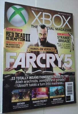 Xbox Official Magazine 213 NM May 2018 Far Cry 5 Review Red Dead Redemption 2 x