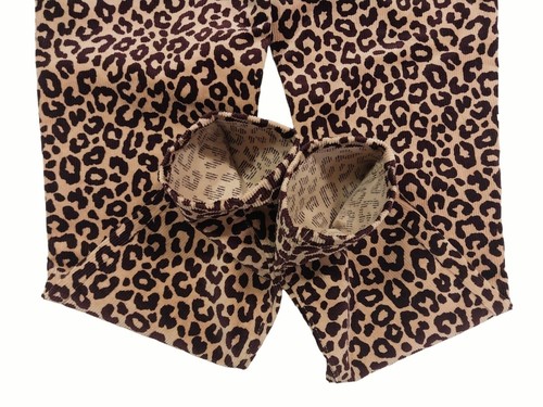 Pantalones de mezclilla Ann Taylor tiro alto cónicos pana marrón estampado de leopardo para mujer 30x29 talla 6 - Imagen 6 de 10