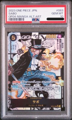 PSA 10 One Piece Card Game Sabo Manga Art Parallel SR OP04-083