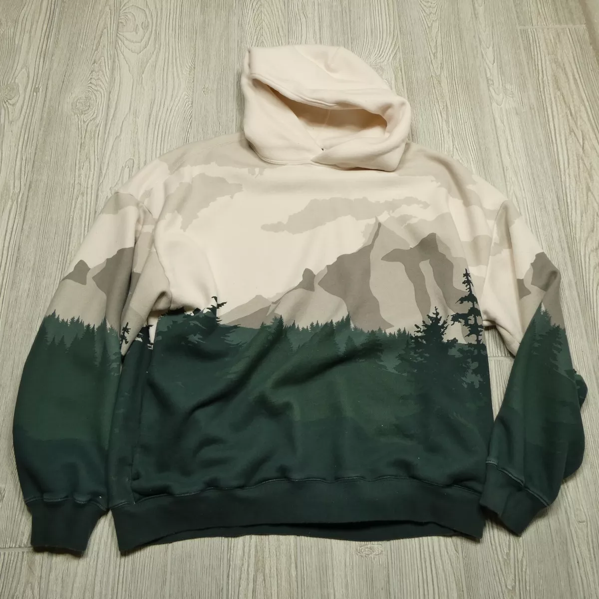 Abercrombie Fitch Soft AF Hoodie Adult XL Mountain Forest Hooded Sweatshirt