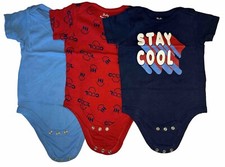 Lot Of 3 Bodysuits 6-9m Months / Boys / Members Mark