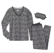 New $134.00 DKNY Designers Women Lounge Set with Mask Super Soft - Size XL 18-20