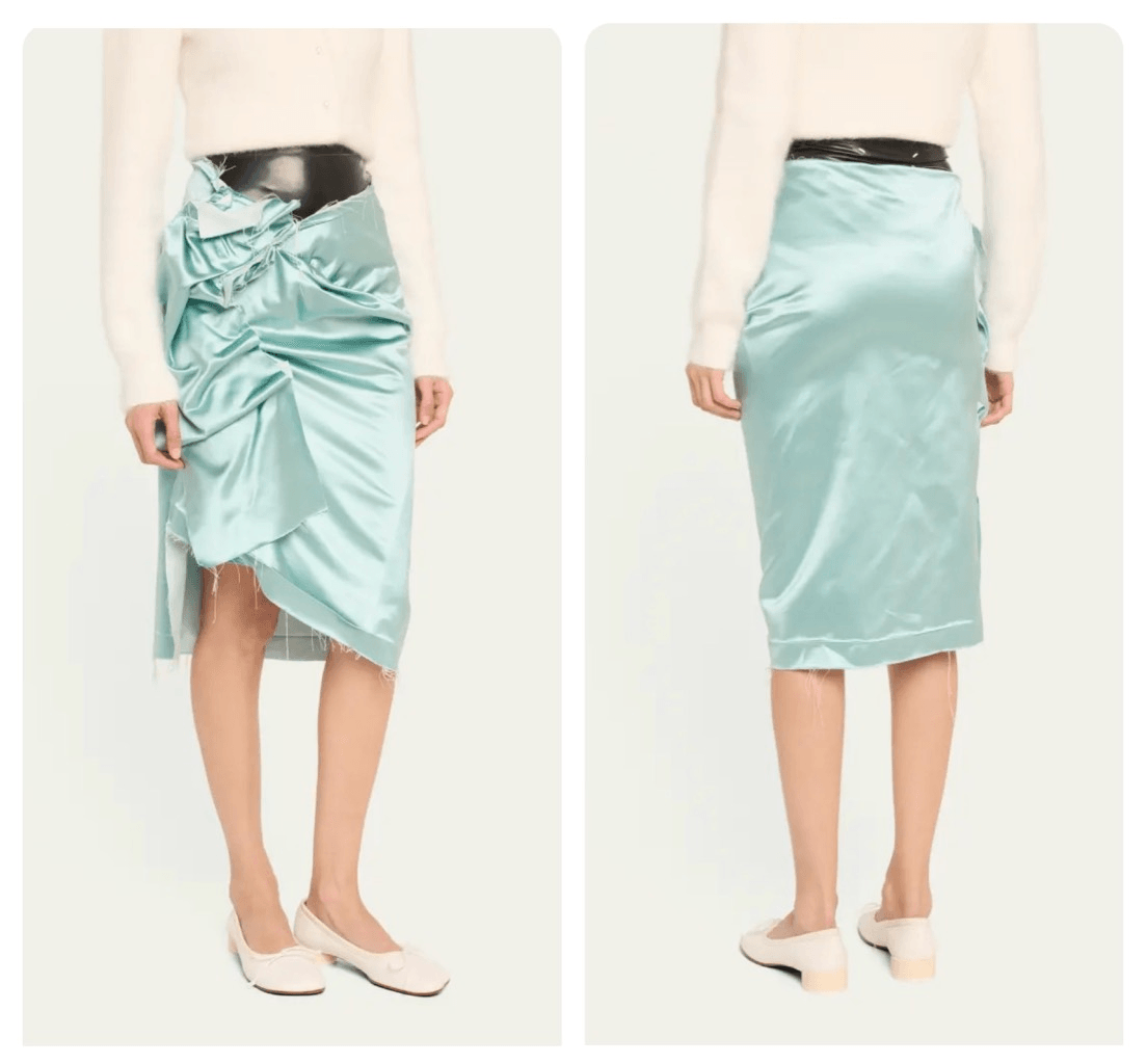 m 　RAWSTUDIO SATIN ANKLE-LENGTH SKIRT ANYA SKIRT - DARK MOSS – Rails