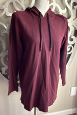 J. Jill FIT Hoodie XS Extra Small Maroon Drawstring Long Sleeve NEW NWT