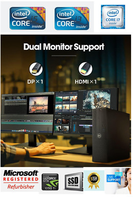 SCHNELLER DELL DUAL SCREEN PC COMPUTER DESKTOP TOWER WINDOWS 10 8GB RAM 1000GB HDD