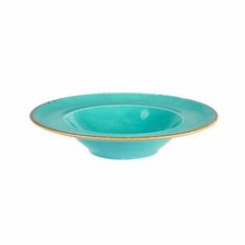 6x Porcelite Seasons Sea Spray Blue Green Pasta Plate 26cm/10"