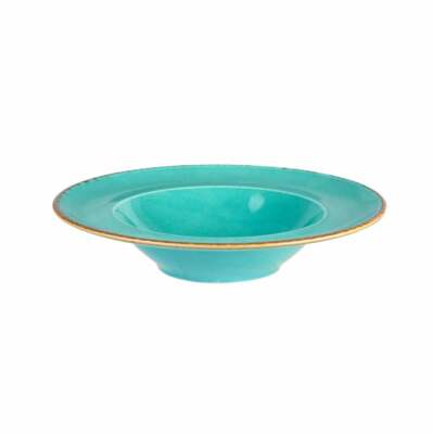 6x Porcelite Seasons Sea Spray blau grün Pastateller 30 cm/12 Zoll