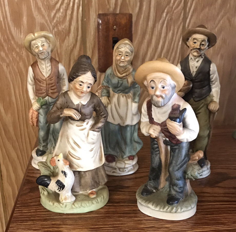 Vintage Old Men & Old Women Ceramic 6