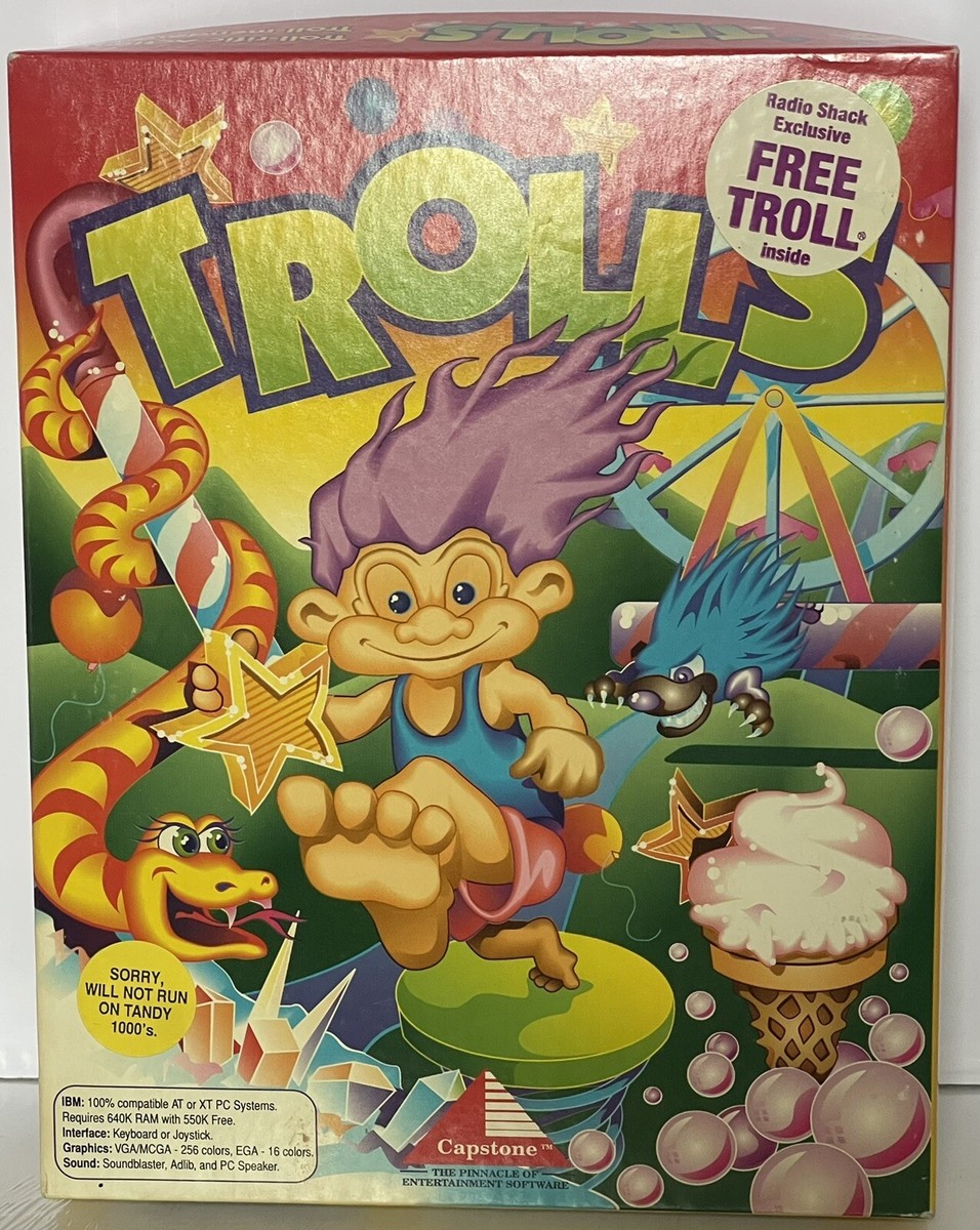 Trolls Big Box Pc Game 1992 RadioShack Special *Floppy Disk* | eBay