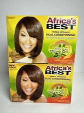 2 -Africa's Best Herbal Intensive No-Lye Dual Conditioning Relaxer System New