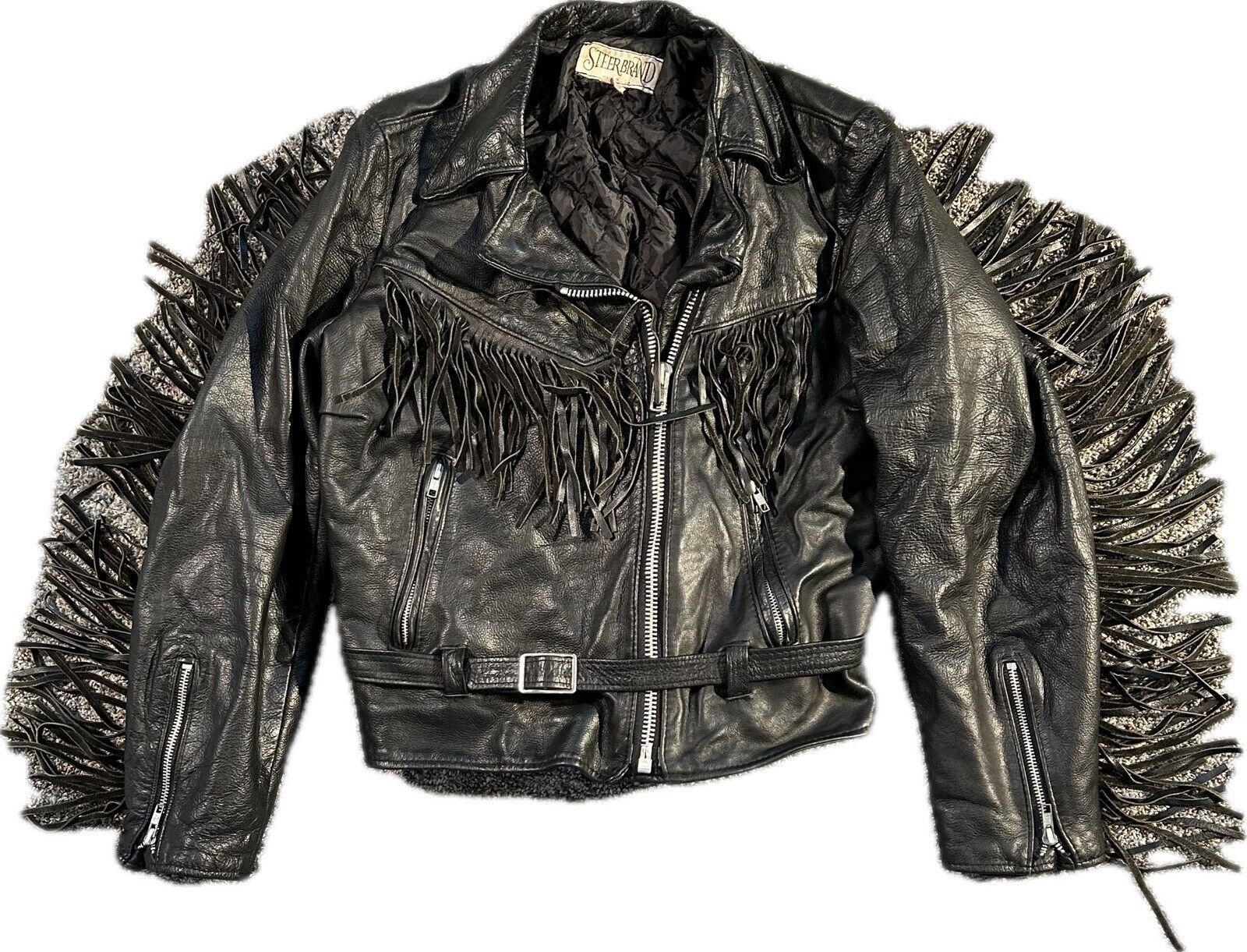 Steer Brand Harley Vintage Motorcycle Leather Jac… - image 1