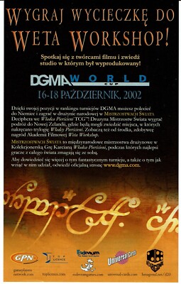 HERR DER RINGE TCG / CCG POLNISCH WETA WORKSHOP FLYER