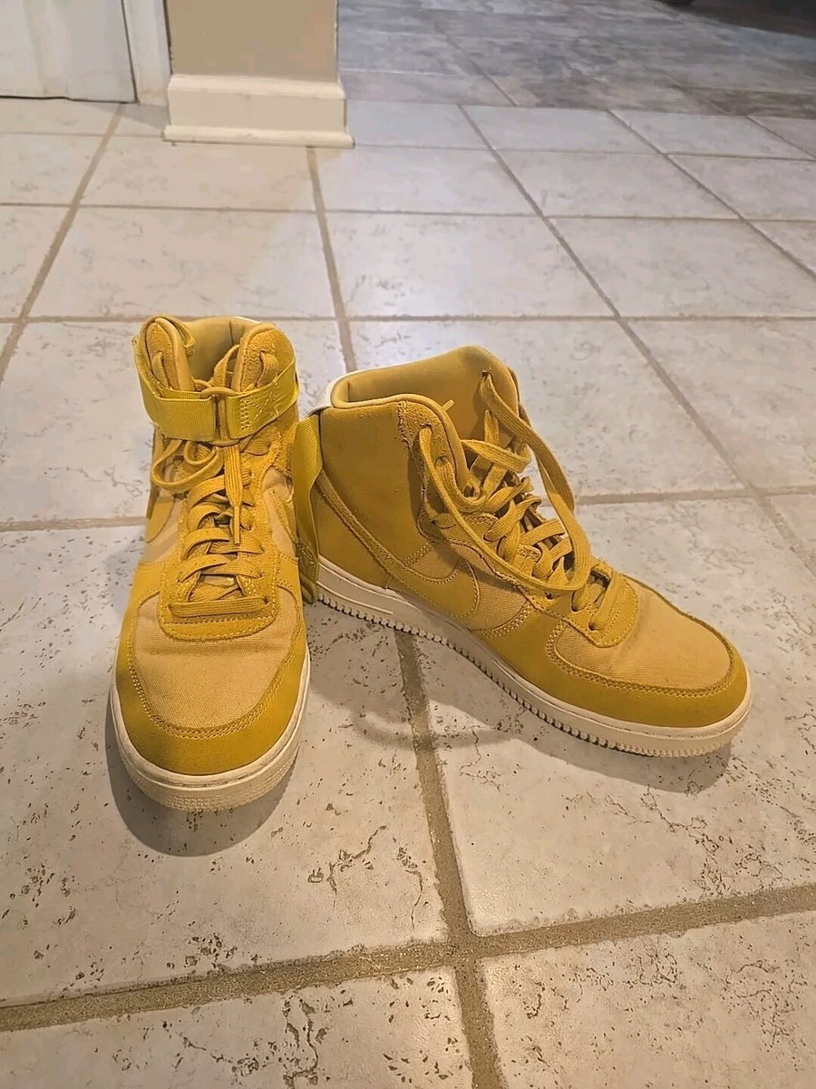 Size Nike Air Force Suede High Yellow Ochre