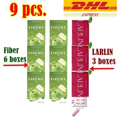 9x LARLIN Burns Fat./3pcs + Linne Fibery Fiber Green Apple/6pcs.