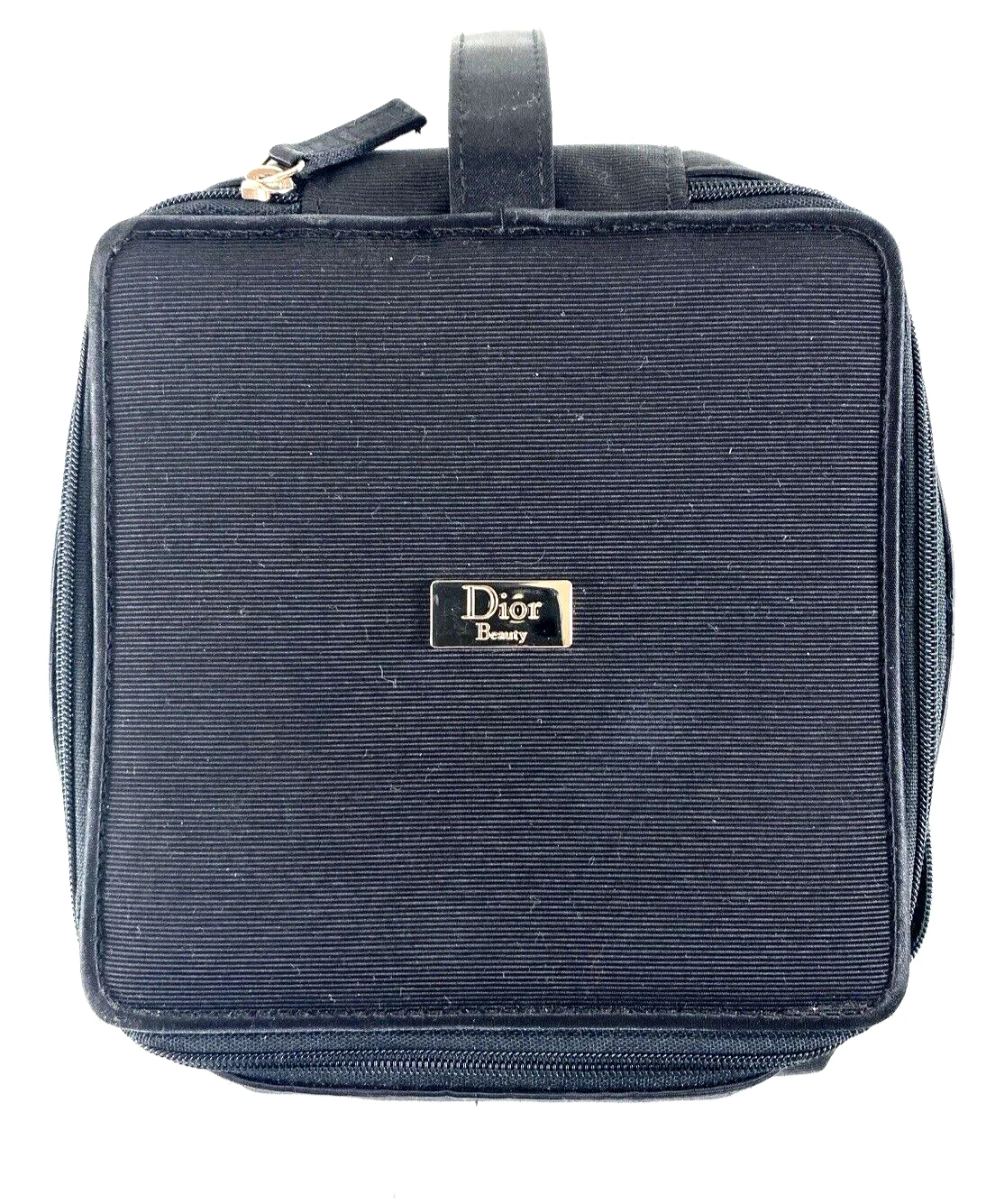 Trousse de toilette Dior noire beauté trousse de voyage double fermeture éclair 6