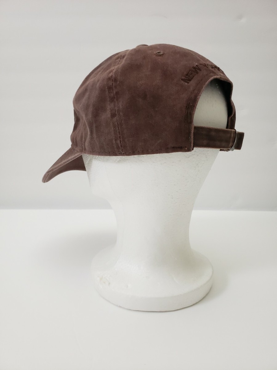 Baseball Hat Cap NEW YORK EST 1625 Embroidered Brown White