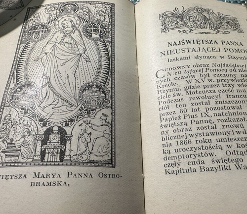 POLISH? POCKET MANUAL -1885 - Mass companion, prayerbook, devotional AS IS - Foto 10 di 13