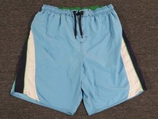 OP Ocean Pacific Swim Trunks Shorts Mens XL Blue White Board Shorts Pockets