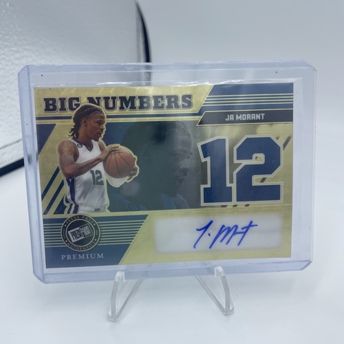 2024 Ja Morant Leaf Press Pass Big Numbers Gold Vinyl Superfractor 1/1 Auto
